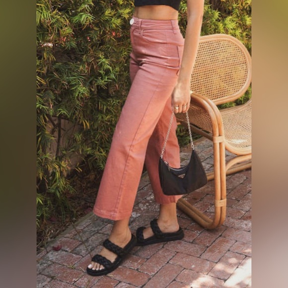 Whimsy & Row Flora Wide Leg Pant in Terracotta Pink - Picture 8 of 13